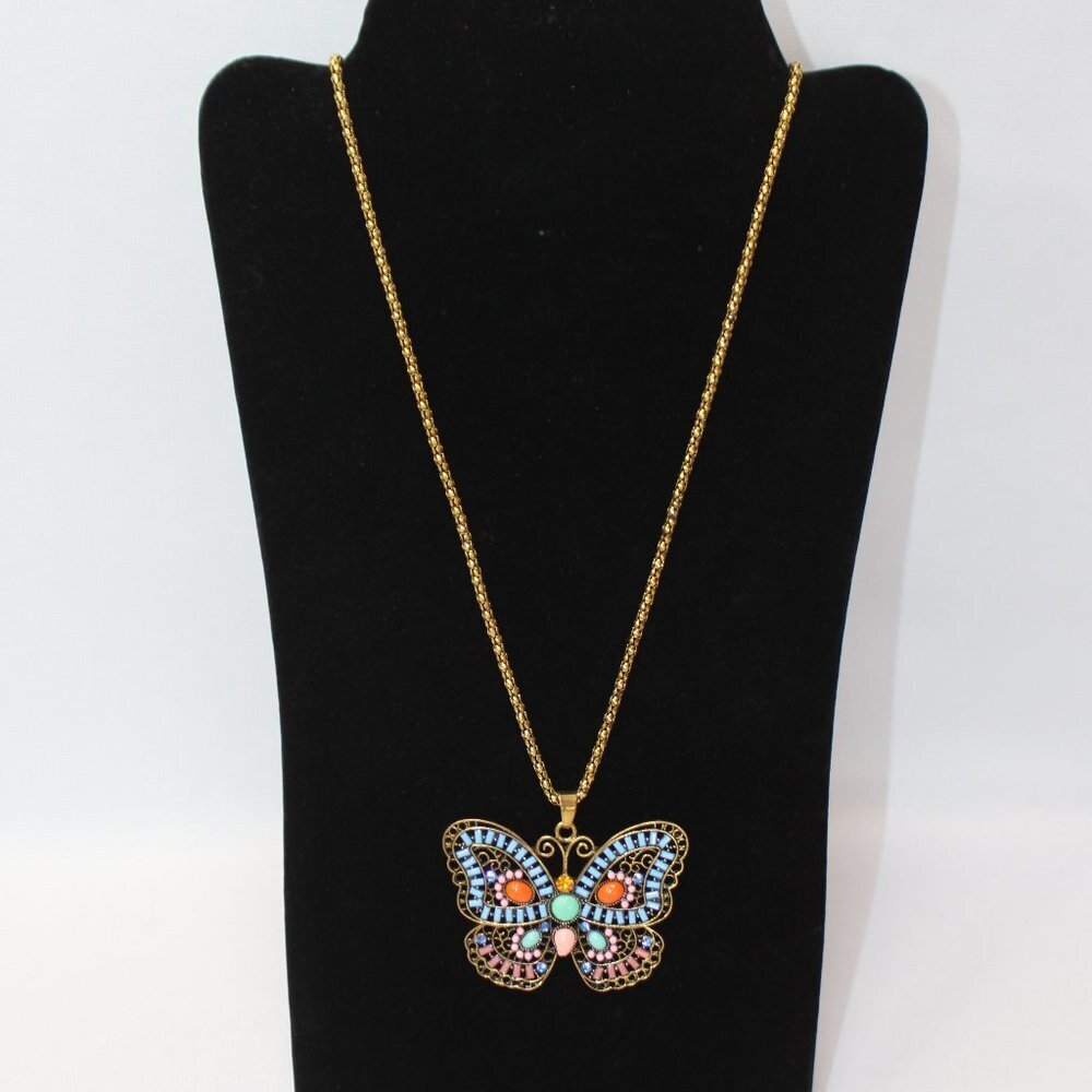 Large Butterfly Lightweight 28" Necklace